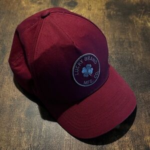 Lucky Brand Maroon Baseball Cap